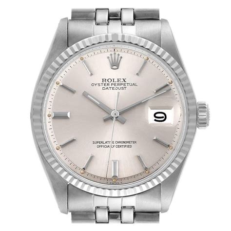 Rolex da Uomo Datejust Quadrante Bianco 18K Oro Acciaio 